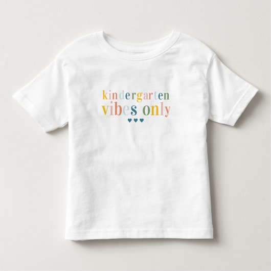 レインボーカラフルレター |学校の初日 トドラーTシャツ (正面)