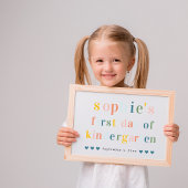 レインボーカラフルレター |学校の1日目の看板 招待状