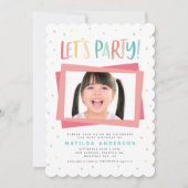 レインボーカラフルレットパーティー誕生日フォト (正面)