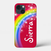 レインボーカラフルレッドスタースカイ名前をカスタムする Case-Mate iPhoneケース (裏面)