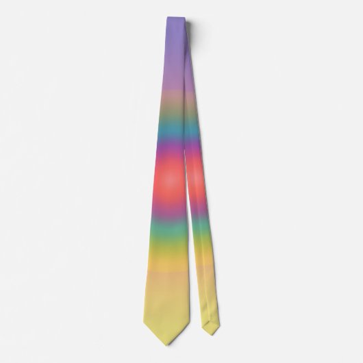 レインボーカラフル同心円宇宙 ネクタイ (正面)