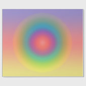 レインボーカラフル同心円宇宙 ラッピングペーパー (フラット)