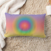レインボーカラフル同心円宇宙 ランバークッション (ブランケット)
