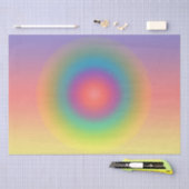 レインボーカラフル同心円宇宙 薄葉紙 (クラフト)