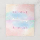 レインボーカラフル座席表バースデーパーティー プレイスカード (外部開封)