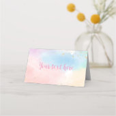 レインボーカラフル座席表バースデーパーティー プレイスカード (裏面)