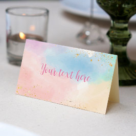 レインボーカラフル座席表バースデーパーティー プレイスカード