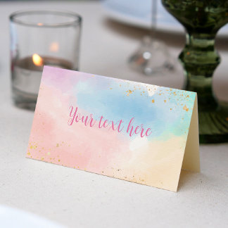 レインボーカラフル座席表バースデーパーティー プレイスカード