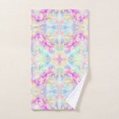 レインボーカラフル抽象芸術ボヘミア絞り染め バスタオルセット (ハンドタオル)