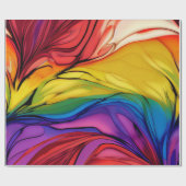 レインボーカラフル抽象芸術ラッピング紙 ラッピングペーパー (フラット)