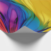 レインボーカラフル抽象芸術ラッピング紙 ラッピングペーパー (角)