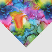 レインボーカラフル抽象芸術絞り染め 薄葉紙 (詳細)