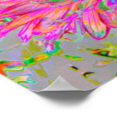 レインボーカラフル抽象芸術装飾花 ポスター (角)