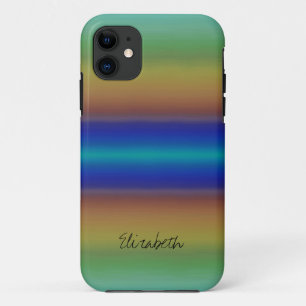 レインボーカラフル抽象芸術 iPhone 11 ケース
