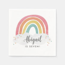 レインボーカラフル書道子供の誕生日