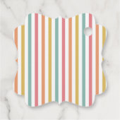 レインボーカラフル書道子供の誕生日 フェイバータグ (裏面)