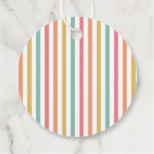 レインボーカラフル書道子供の誕生日 フェイバータグ (裏面)