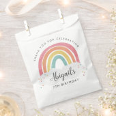 レインボーカラフル書道子供の誕生日 フェイバーバッグ (クリップ留めされた状態)