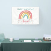 レインボーカラフル書道子供の誕生日 横断幕 (トレードショー)