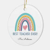 レインボーカラフル最高の先生 セラミックオーナメント (左)