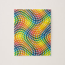 レインボーカラフル格子模様