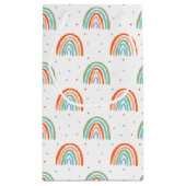 レインボーカラフル水玉模様パターン スモールペーパーバッグ (裏面)