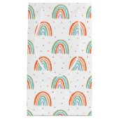 レインボーカラフル水玉模様パターン スモールペーパーバッグ (正面)