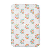 レインボーカラフル水玉模様パターン バスマット (正面縦)