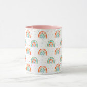 レインボーカラフル水玉模様パターン マグカップ (中央)
