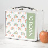 レインボーカラフル水玉模様パターン メタルランチボックス (インサイチュ)