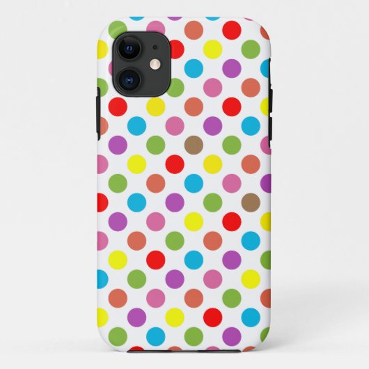 レインボーカラフル水玉模様パターン Case-Mate iPhoneケース (裏面)