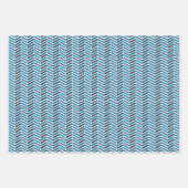 レインボーカラフル紙吹雪三角形ジグザグ ラッピングペーパーシート (正面)