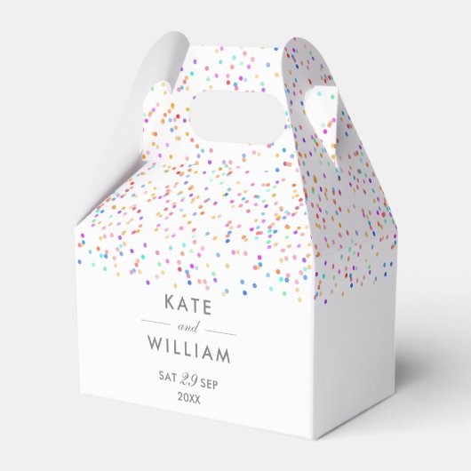 レインボーカラフル紙吹雪結婚ズ フェイバーボックス (正面サイド)