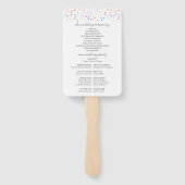 レインボーカラフル紙吹雪結婚式 プログラム ハンドファン (裏面)