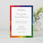 レインボーカラフル結婚式招待状 招待状 (スタンド正面)