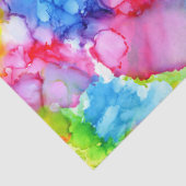 レインボーカラフル絞り染めインク 薄葉紙 (詳細)