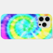 レインボーカラフル絞り染めパターン Case-Mate iPhoneケース (裏面 (横))