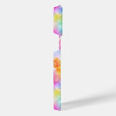 レインボーカラフル絞り染め水彩インク iPhoneケース (右側面)
