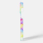 レインボーカラフル絞り染め水彩インク iPhoneケース (左側面)