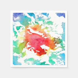 レインボーカラフル絞り染め スタンダードカクテルナプキン