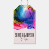 レインボーカラフル衣類事業つるラベル ギフトタグ (正面)