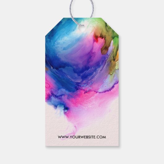 レインボーカラフル衣類事業つるラベル ギフトタグ (裏面)