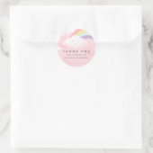 レインボーカラフル誕生日 ラウンドシール (バッグ)