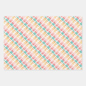 レインボーカラフル誕生日 ラッピングペーパーシート (正面2)