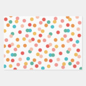 レインボーカラフル誕生日 ラッピングペーパーシート (正面)