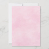 レインボーカラフル金ゴールドグリッターガールバースデーパーティー 招待状 (裏面)