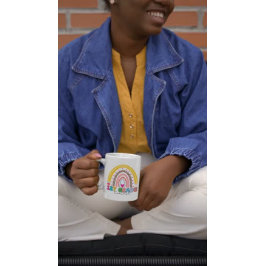 レインボーカラフル1年生先生 コーヒーマグカップ