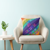 レインボーカラフル クッション (椅子)