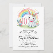 レインボーカラフル&バニー10thバースデーパーティー 招待状 (正面)