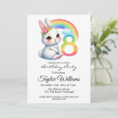 レインボーカラフル&バニー8thバースデーパーティー 招待状 (スタンド正面)